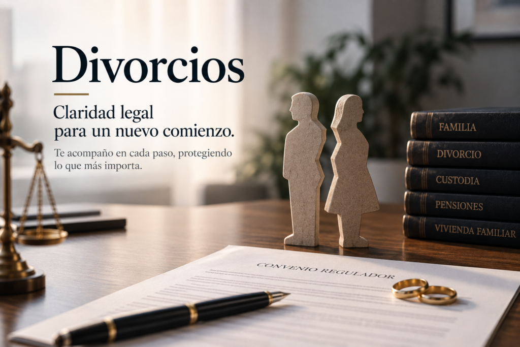 Divorcios. Claridad legal para un nuevo comienzo. Te acompaño en cada paso, protegiendo lo que más importa.