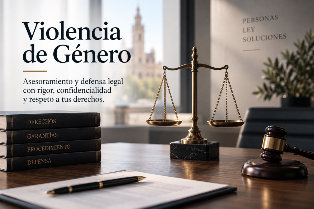 Violencia de género. Asesoramiento y defensa legal con rigor, confidencialidad y respeto a tus derechos.